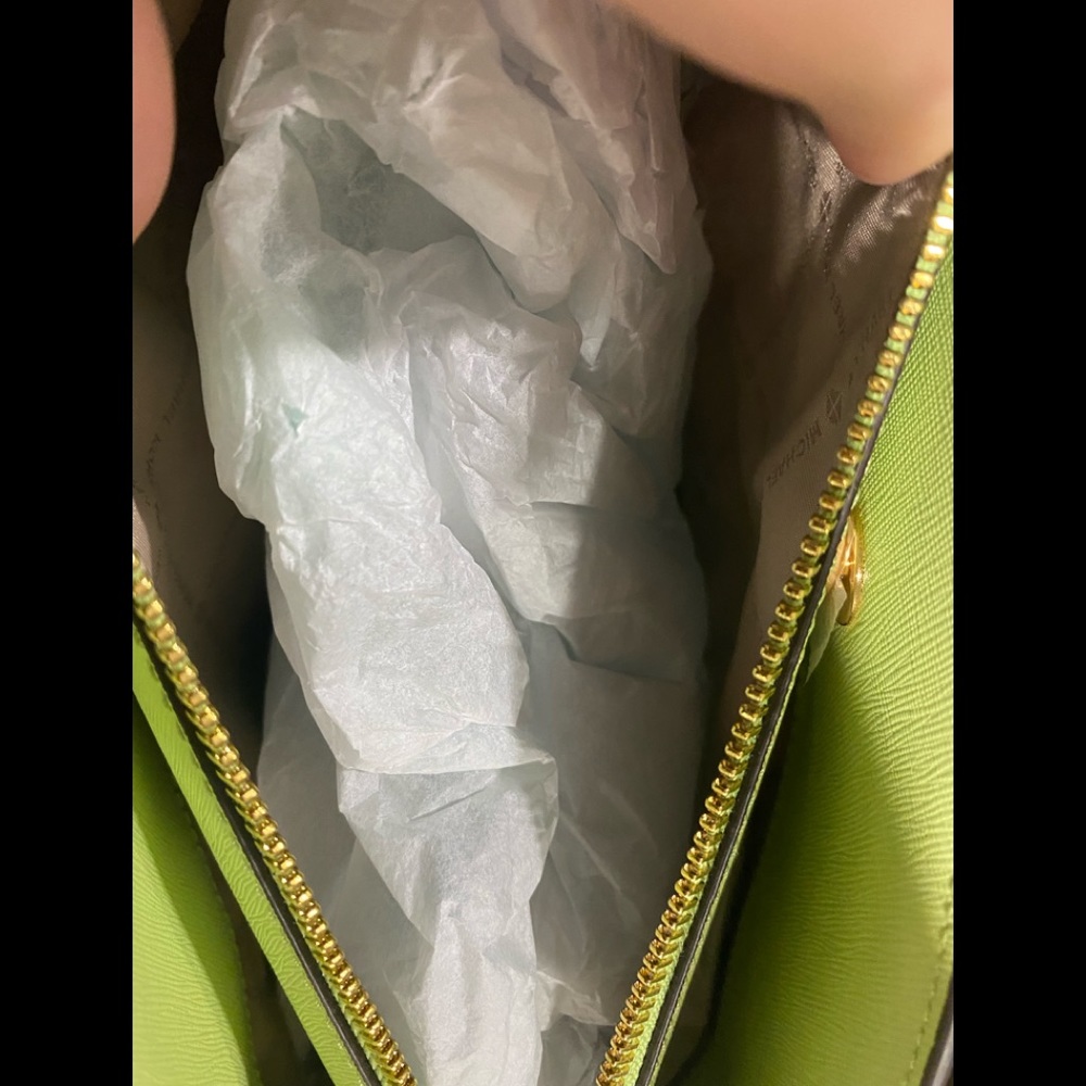 Michael Kors Light Green/Brown Satchel - Picture 6 of 10